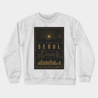 Seoul Minimal Lineal Poster Crewneck Sweatshirt